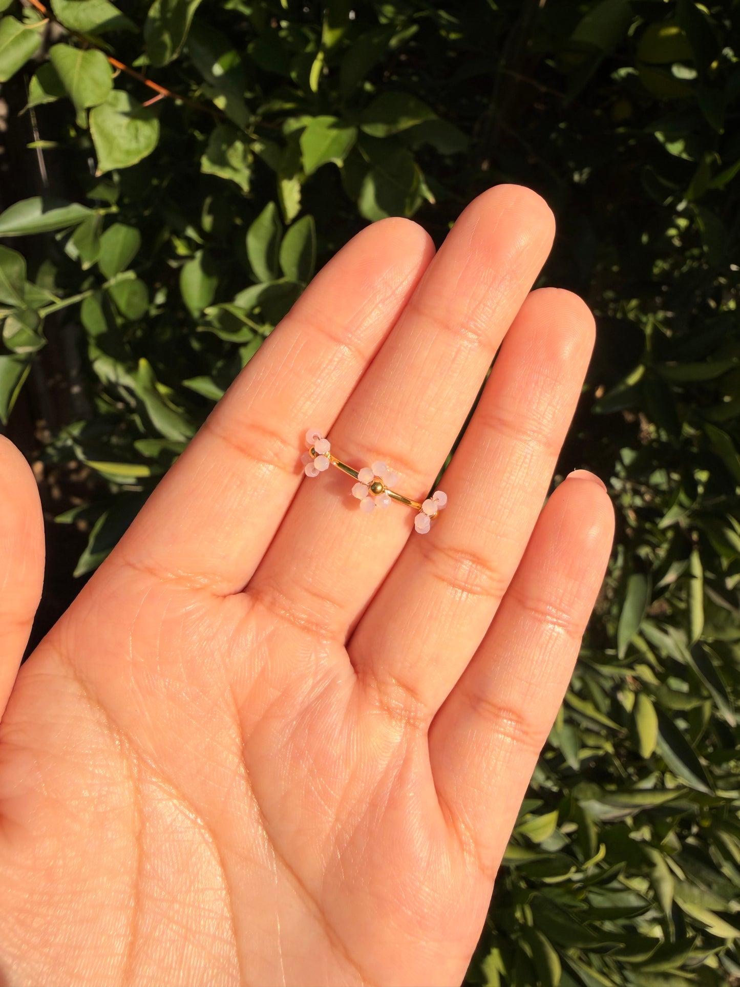 Adjustable Flower Ring (Pink)