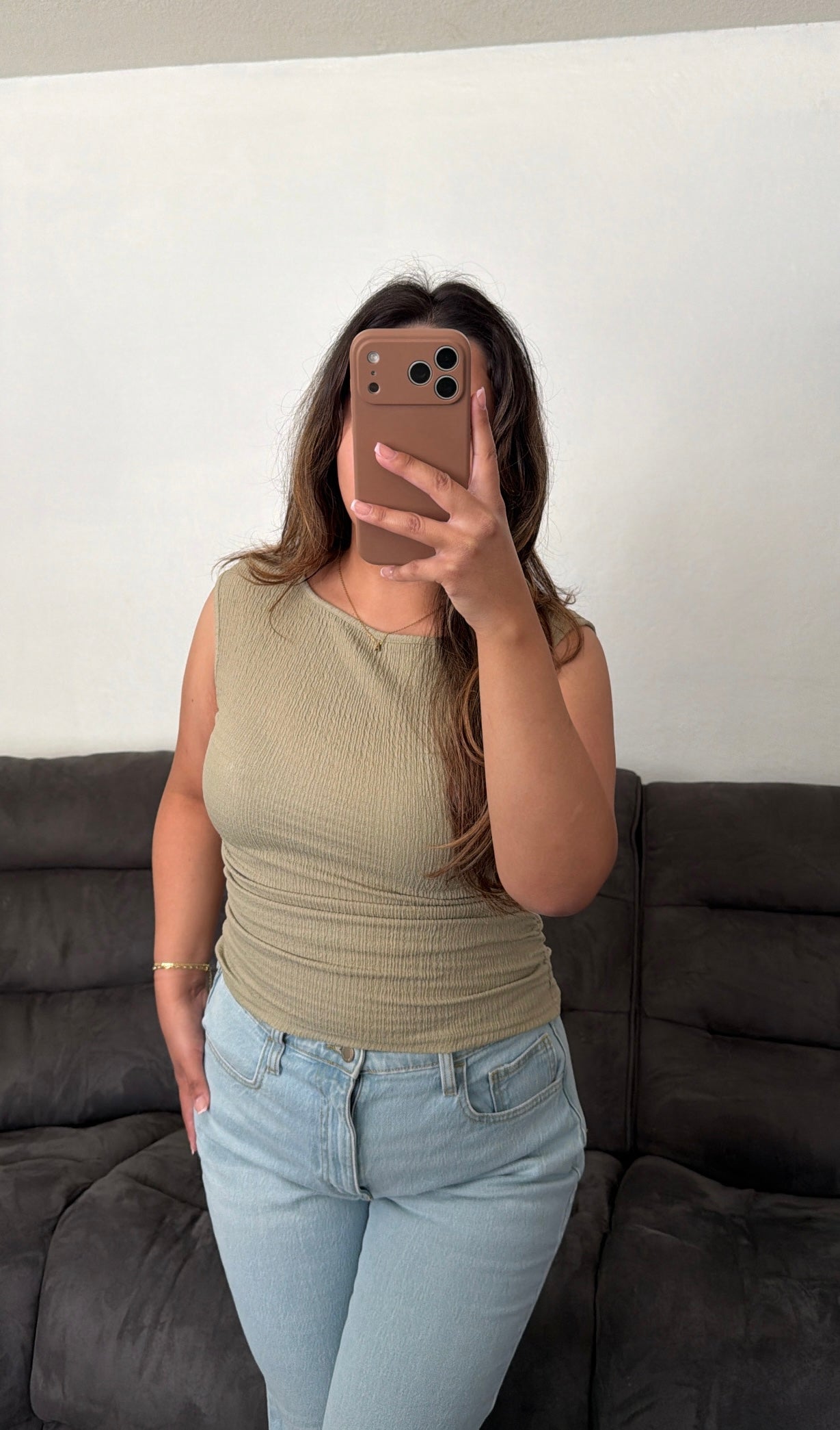 Boat Neck Sleeveless Top