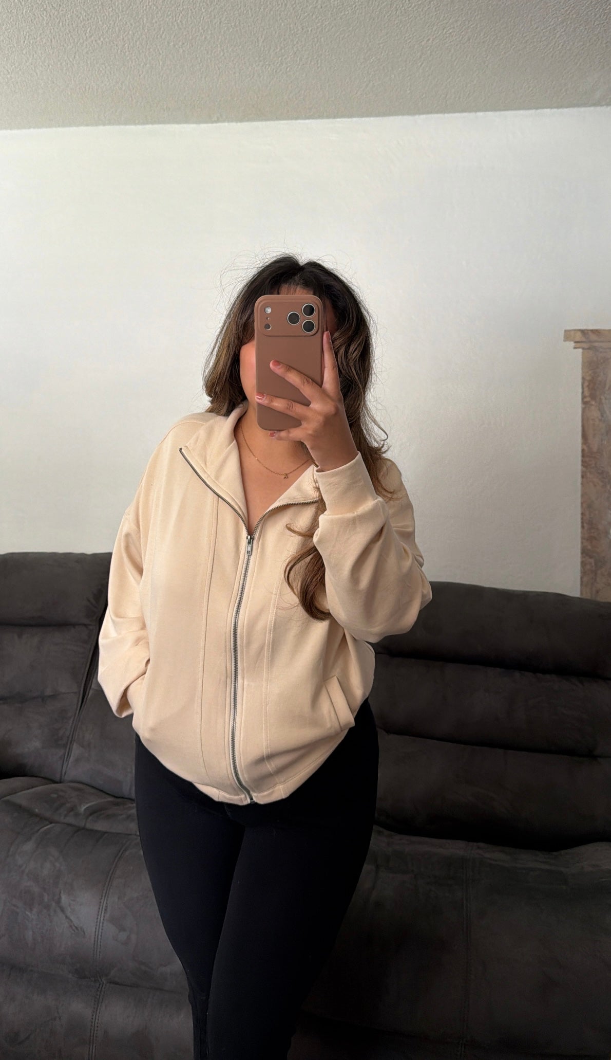 High Neck Zip-Up Jacket