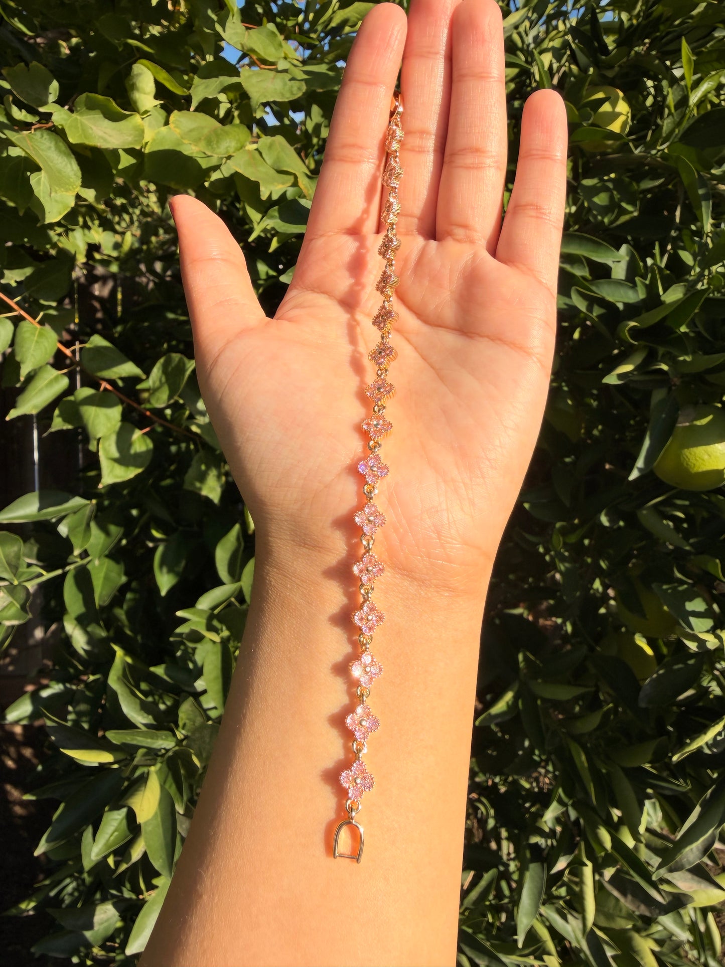 Pink Clover Bracelet