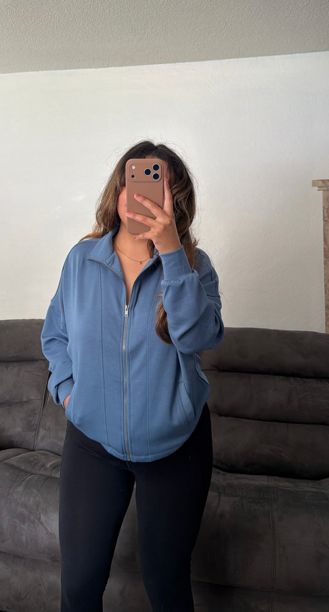 High Neck Zip-Up Jacket