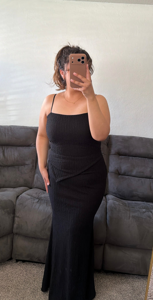 Asymmetrical Top Long Skirt Set