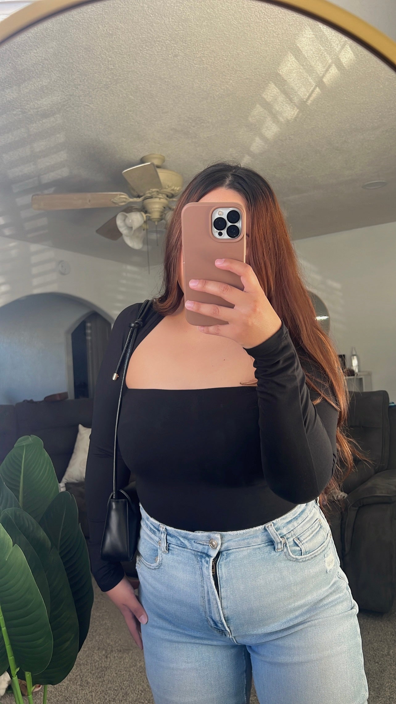 Long Sleeve Square Neck Top