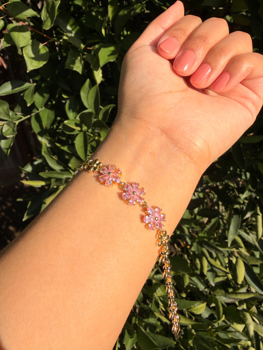 Floral Bracelet (Pink)