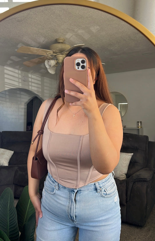 Corset Sleeveless Crop Top