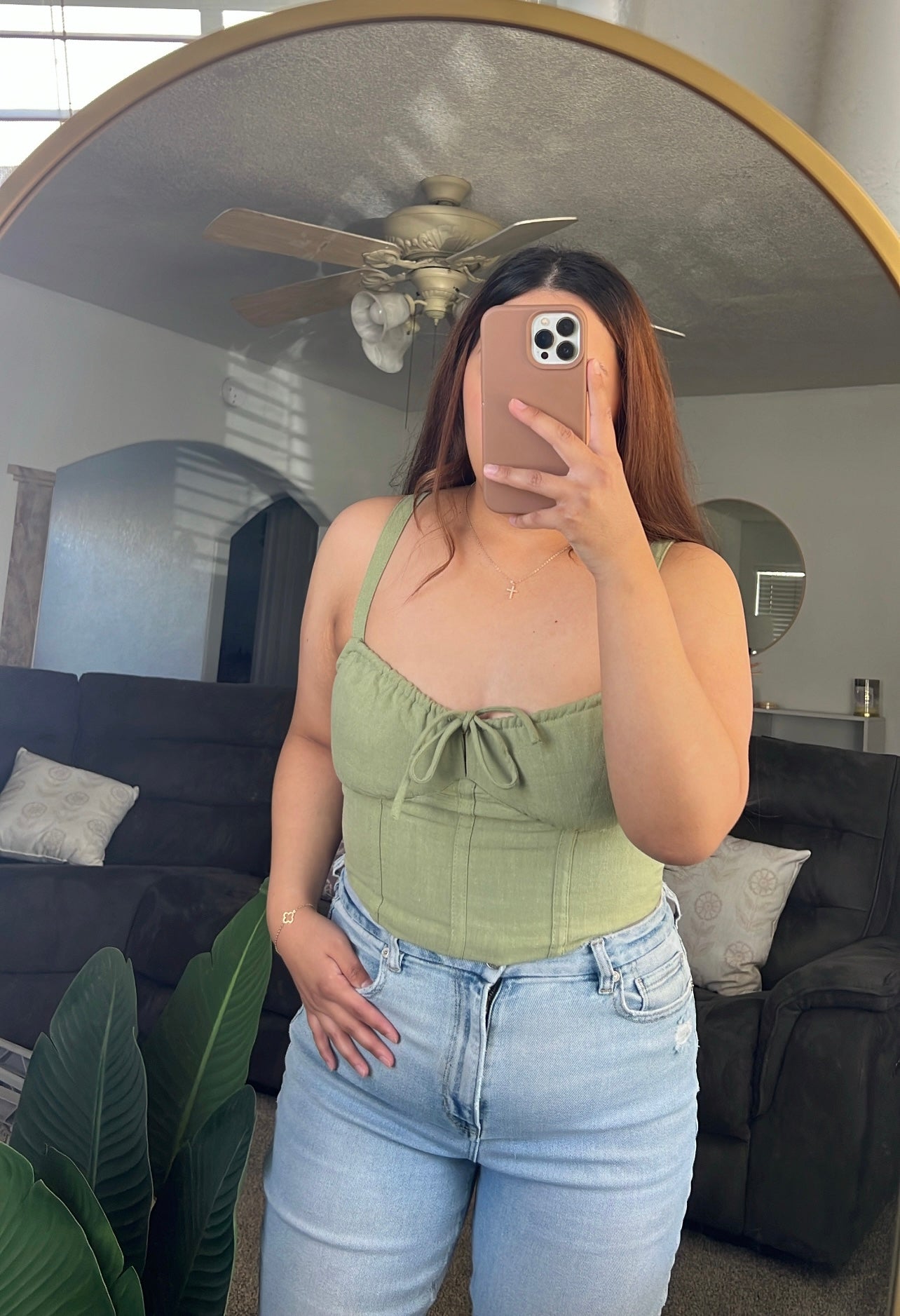 Ribbon Corset Crop Top