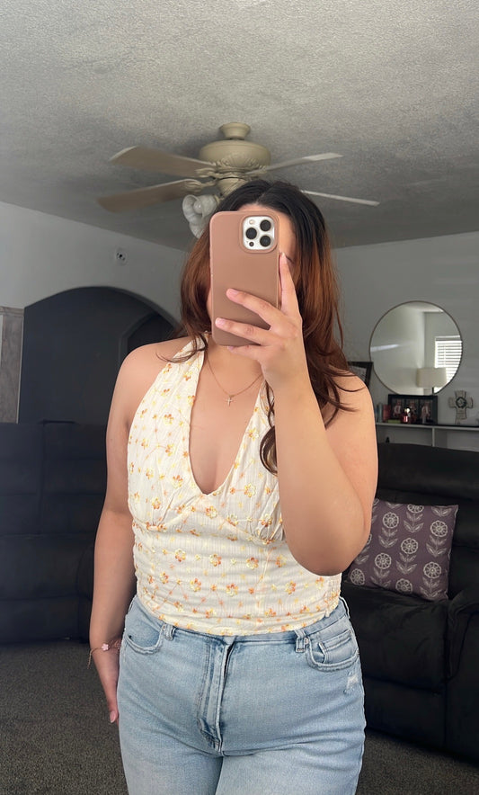 Open Back Halter Top