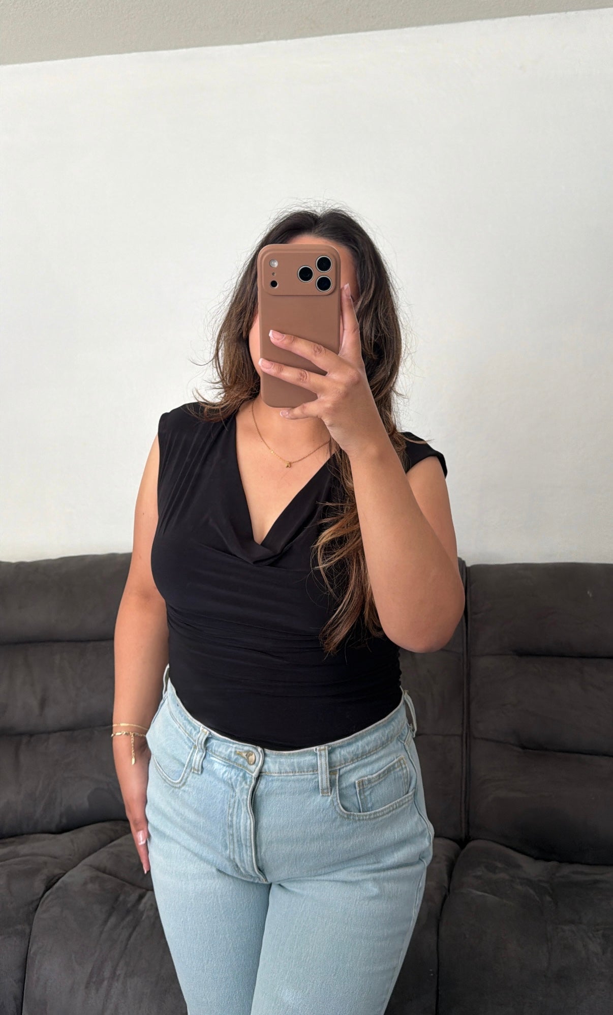 Cowl Neck Sleeveless Top