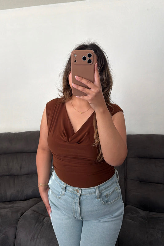 Cowl Neck Sleeveless Top