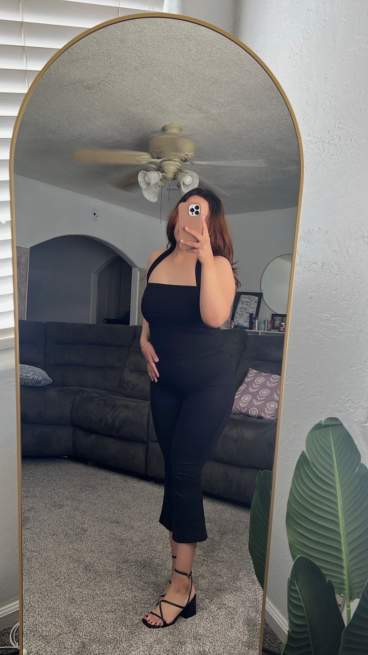 Halter Neck Crop Top & Flared Pants Set