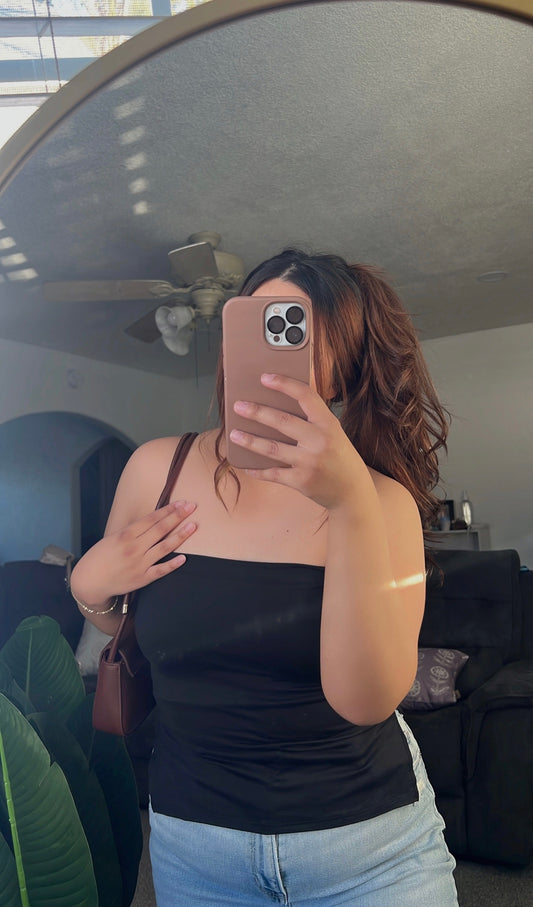 Strapless Brushed Top