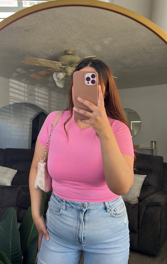 Round Neck Seamless Top