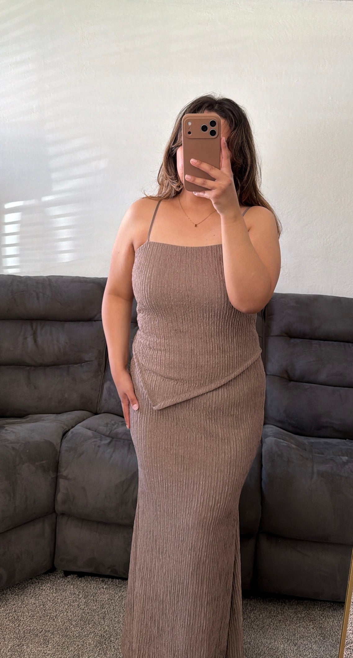 Asymmetrical Top Long Skirt Set
