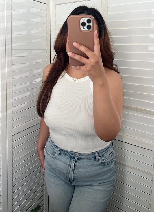 Cropped Knit Tank Top