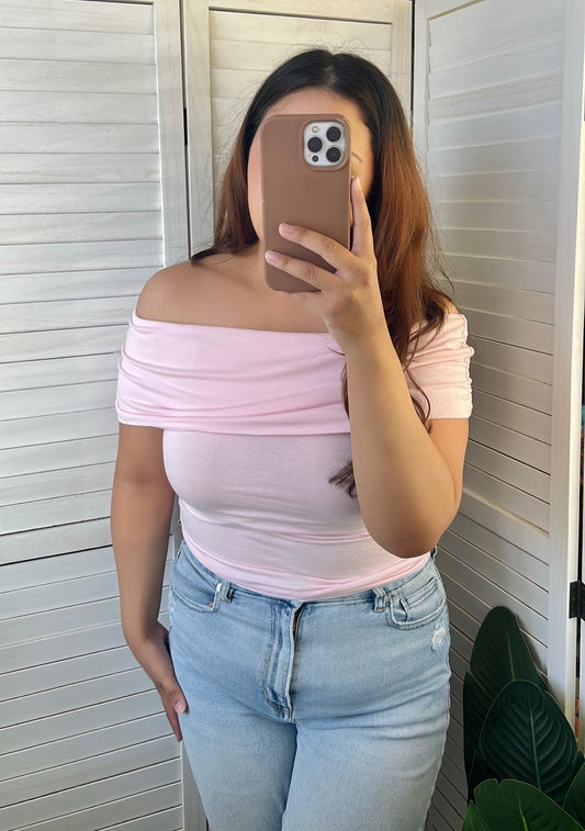 Off The Shoulder Side Ruched Top