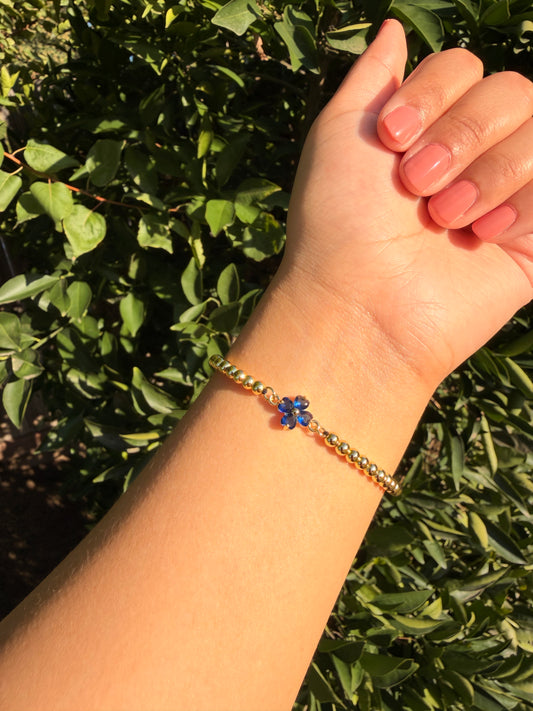 Blue Flower String Bracelet